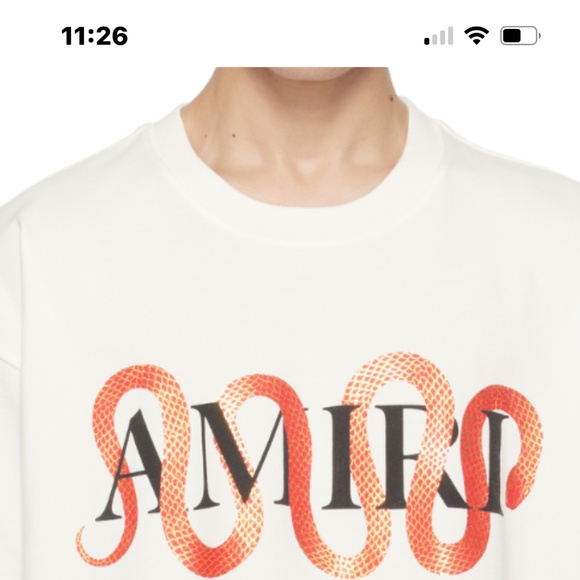 Men’s Amiri, snake heavyweight cotton T-shirt, size XXXL - Picture 1 of 9